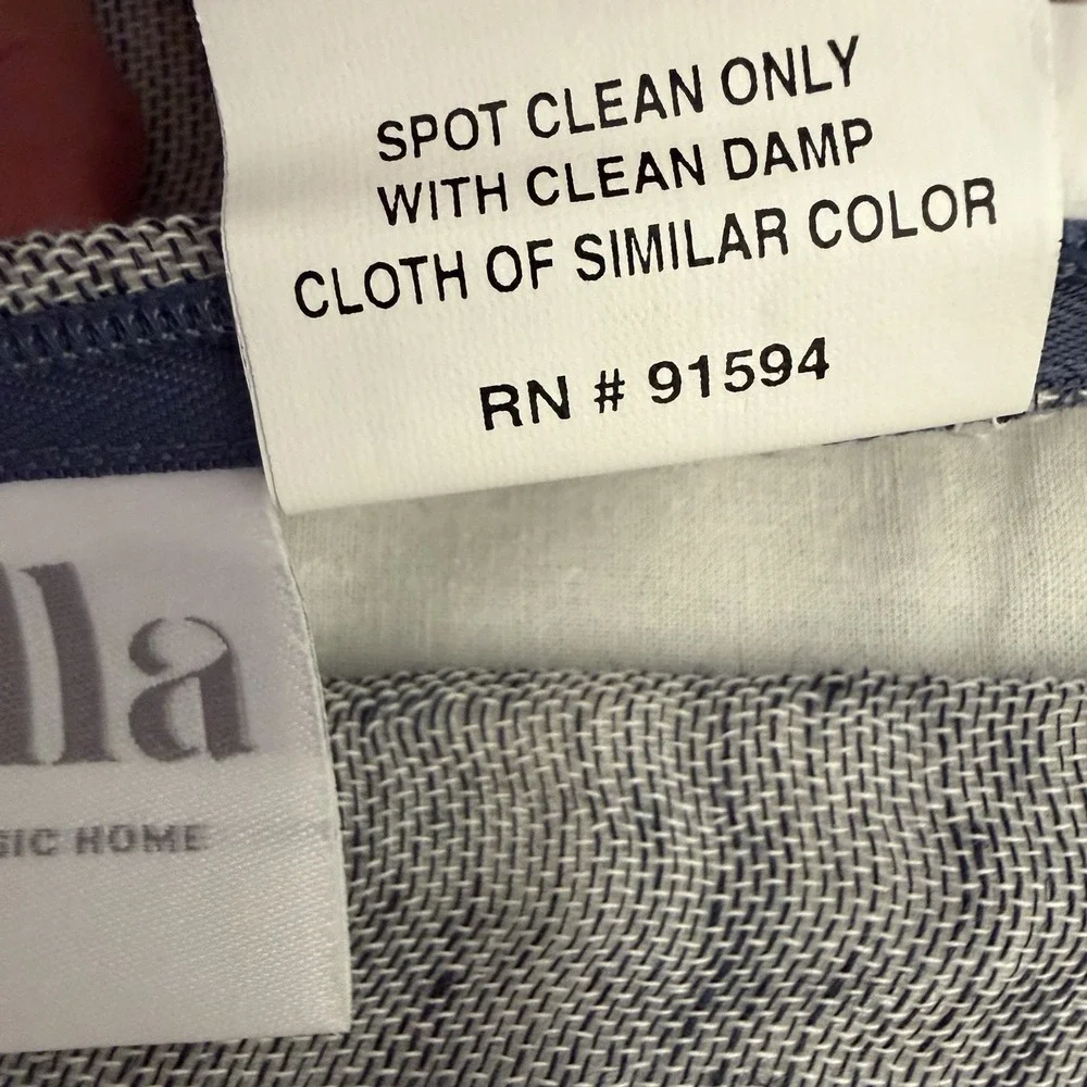 Villa Classic Home Joshua Chambray‎ Blue 22x22 Pillow Cover Pottery Barn Linen